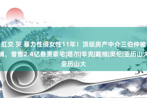 肛交 哭 暴力性侵女性11年！顶级房产中介三伯仲被捕，曾售2.4亿最贵豪宅|塔尔|辛克|戴维|奥伦|亚历山大
