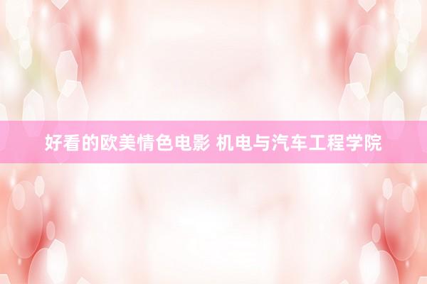 好看的欧美情色电影 机电与汽车工程学院