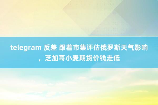 telegram 反差 跟着市集评估俄罗斯天气影响，芝加哥小麦期货价钱走低
